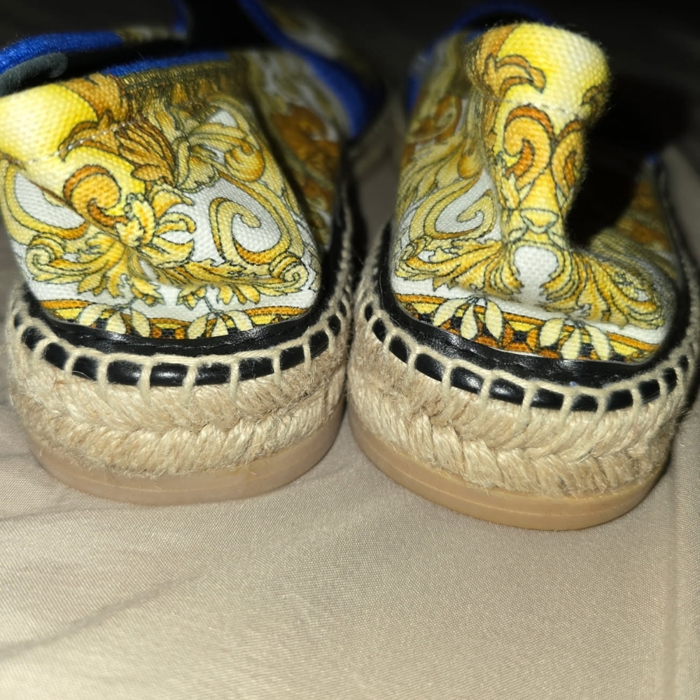 Versace Blue and Gold Medusa Espadrilles - Picture 7 of 12